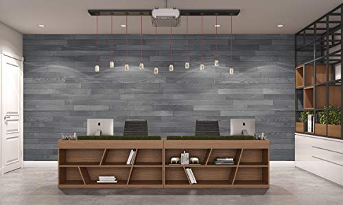 Real Wood Peel and Stick Wall Panels with 3M Adhesive - Easy DIY Installation, Warm Grey (16.25 sq.ft/Box) for Bedroom, Living Room, and Office Decoration