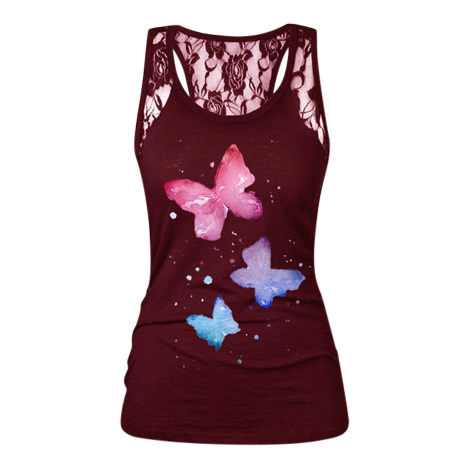 Butterfly Print Plus Size Tops for Women - Sexy Summer Casual Blouses for Curvy Ladies | Perfect for Beach Outings, Date Nights & Vacation Wear