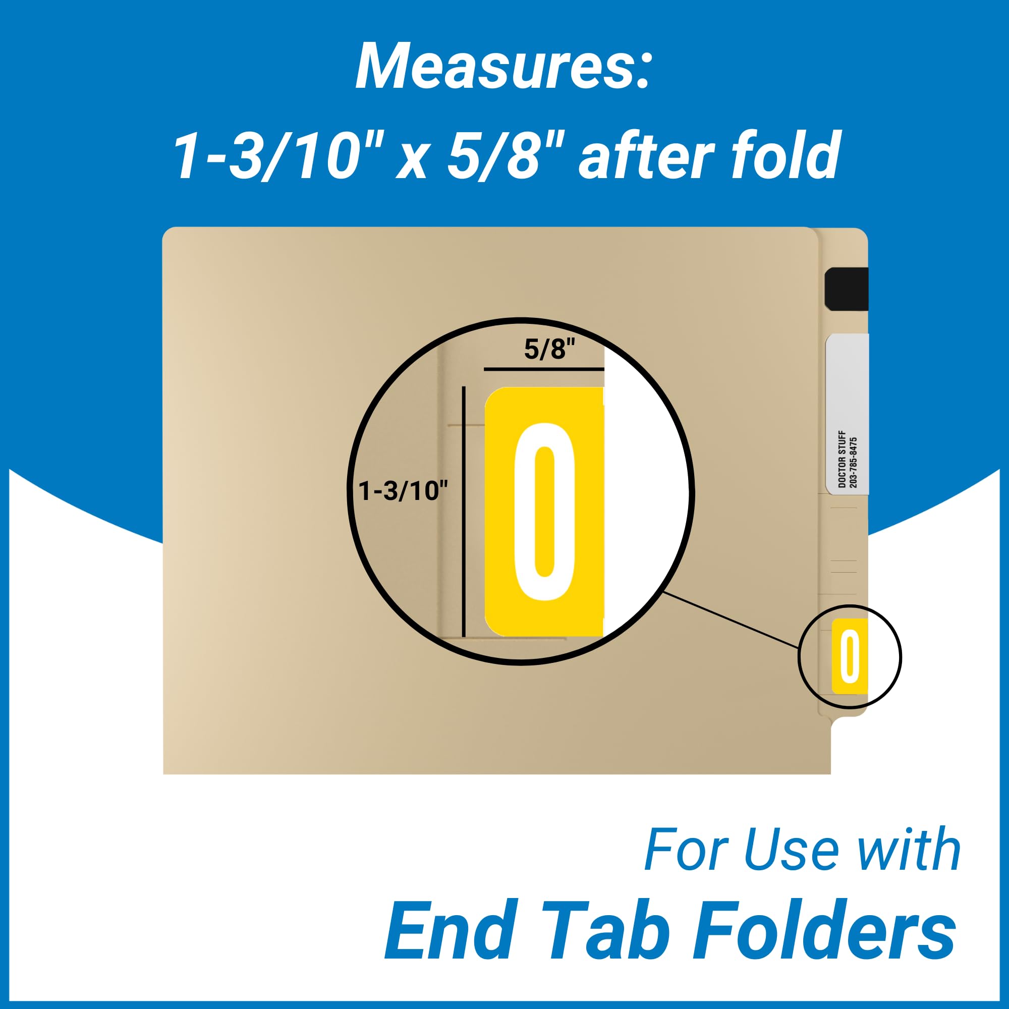 Doctor Stuff - File Folder Labels, Complete Set of Numbers 0-9, VRE/GBS 8860 MatchSYS #1 - VRNM Series Chart Stickers, 1.3