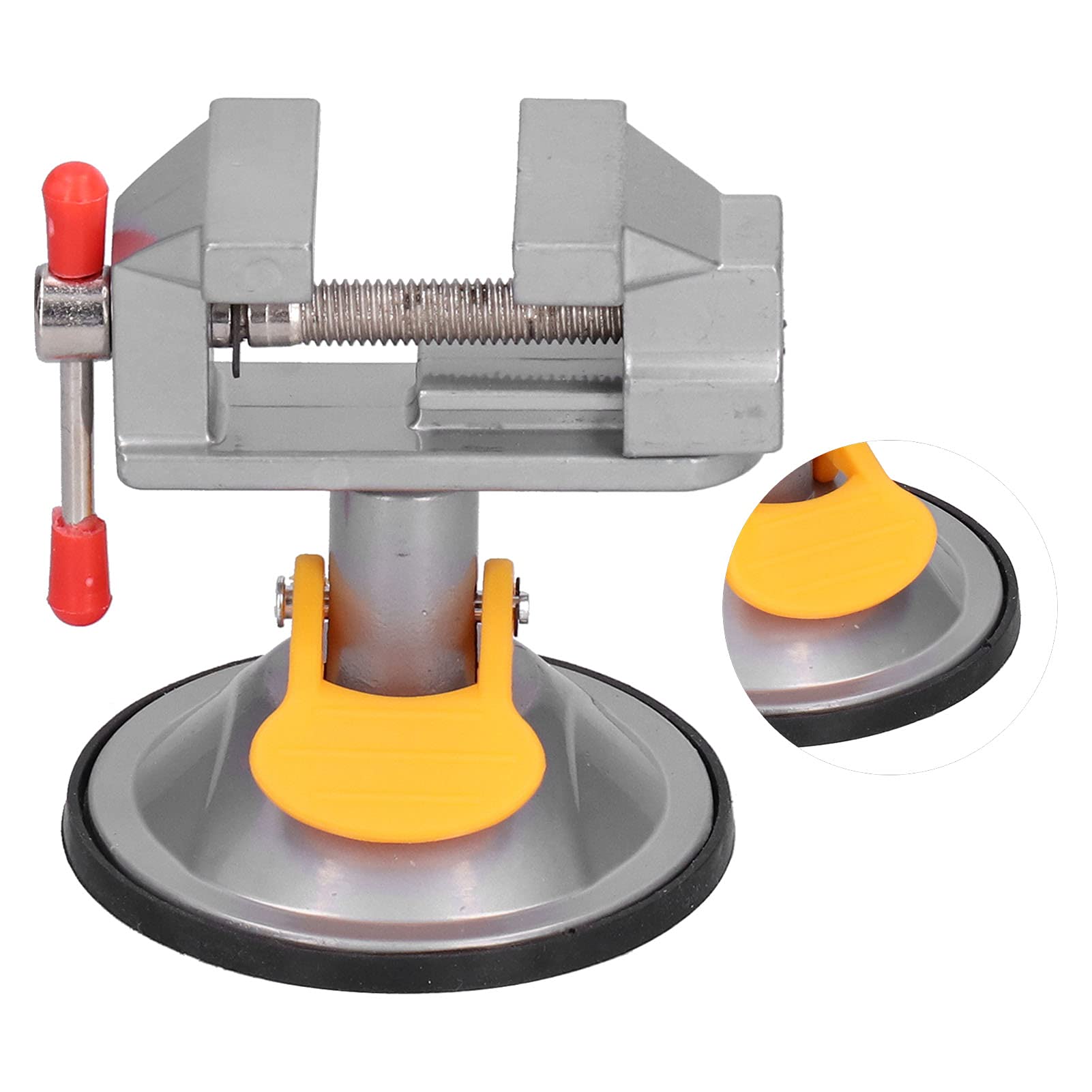 Steel Suction Cup Mini Vise - 360° Rotating High Strength Hand Tool for Carving, Woodworking & DIY Projects | Perfect for Glass Surfaces, Workbench & Craft Table Clamping