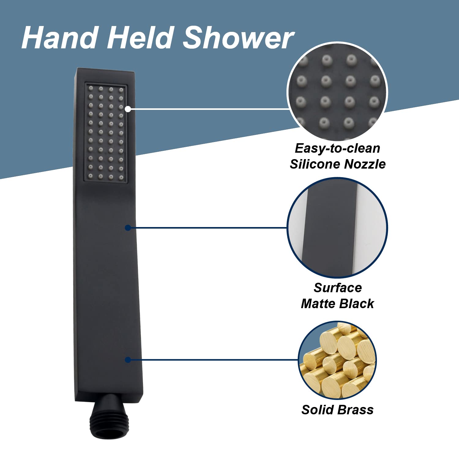 Matte Black 3-Handle Tub Shower Faucet System - High Flow Rain Shower Head & Handheld Spray Combo with Wall Mount Trim Kit & Valve | Perfect for Modern Bathroom Renovations & Spa-Like Shower Experience
