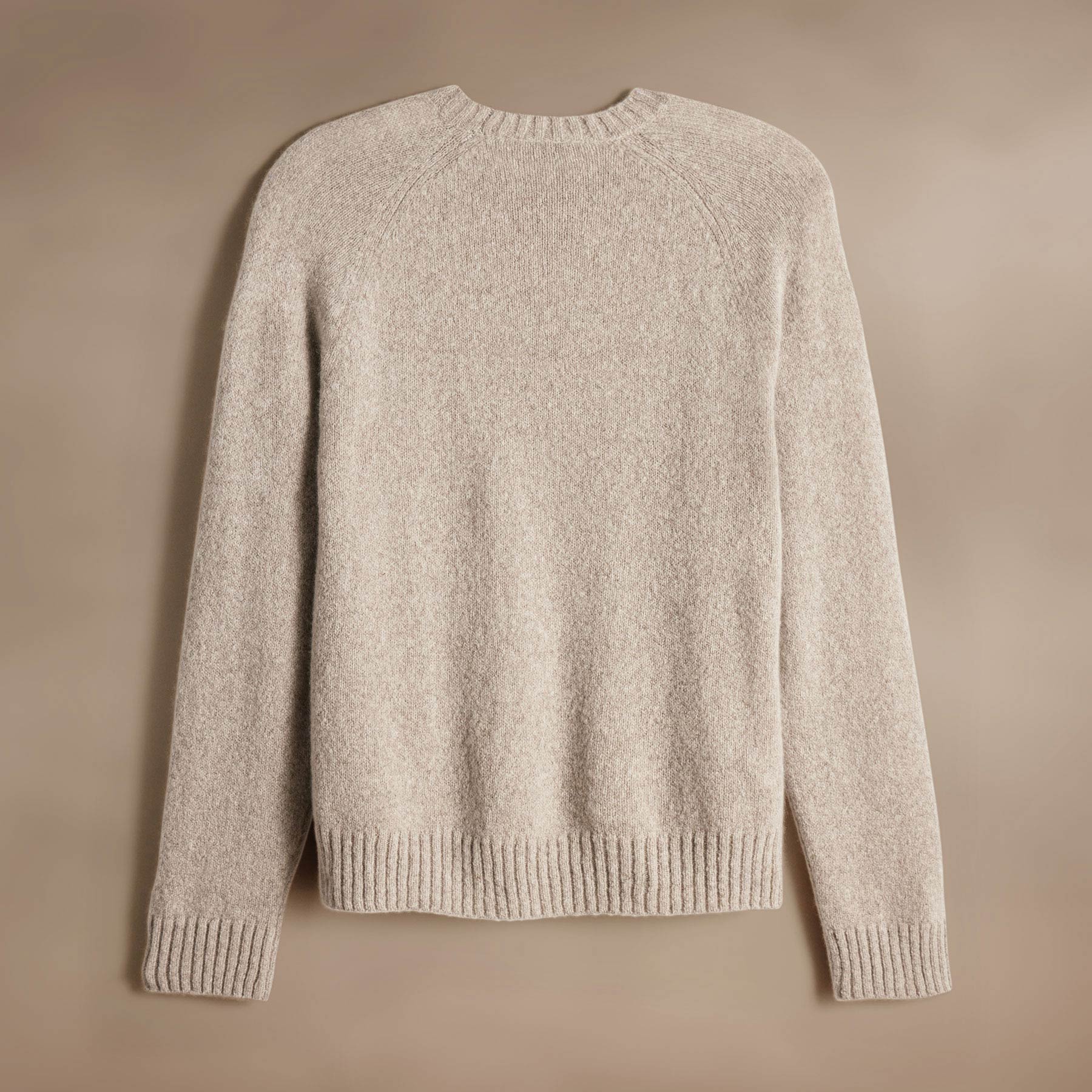 Soft Lightweight Textured Cashmere Crew Neck Sweater for Women - Hazel Brown | Cozy Winter Layering & Casual Office Wear