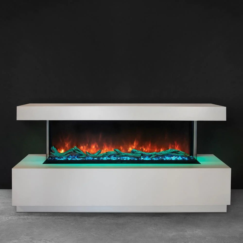 Modern Flames Landscape Pro 96 Inch Slim Series Electric Fireplace - LPM 9616 | Ultra-Thin Wall Mounted Fireplace for Living Room, Bedroom & Office | Energy Efficient Heating with Realistic LED Flame Effects