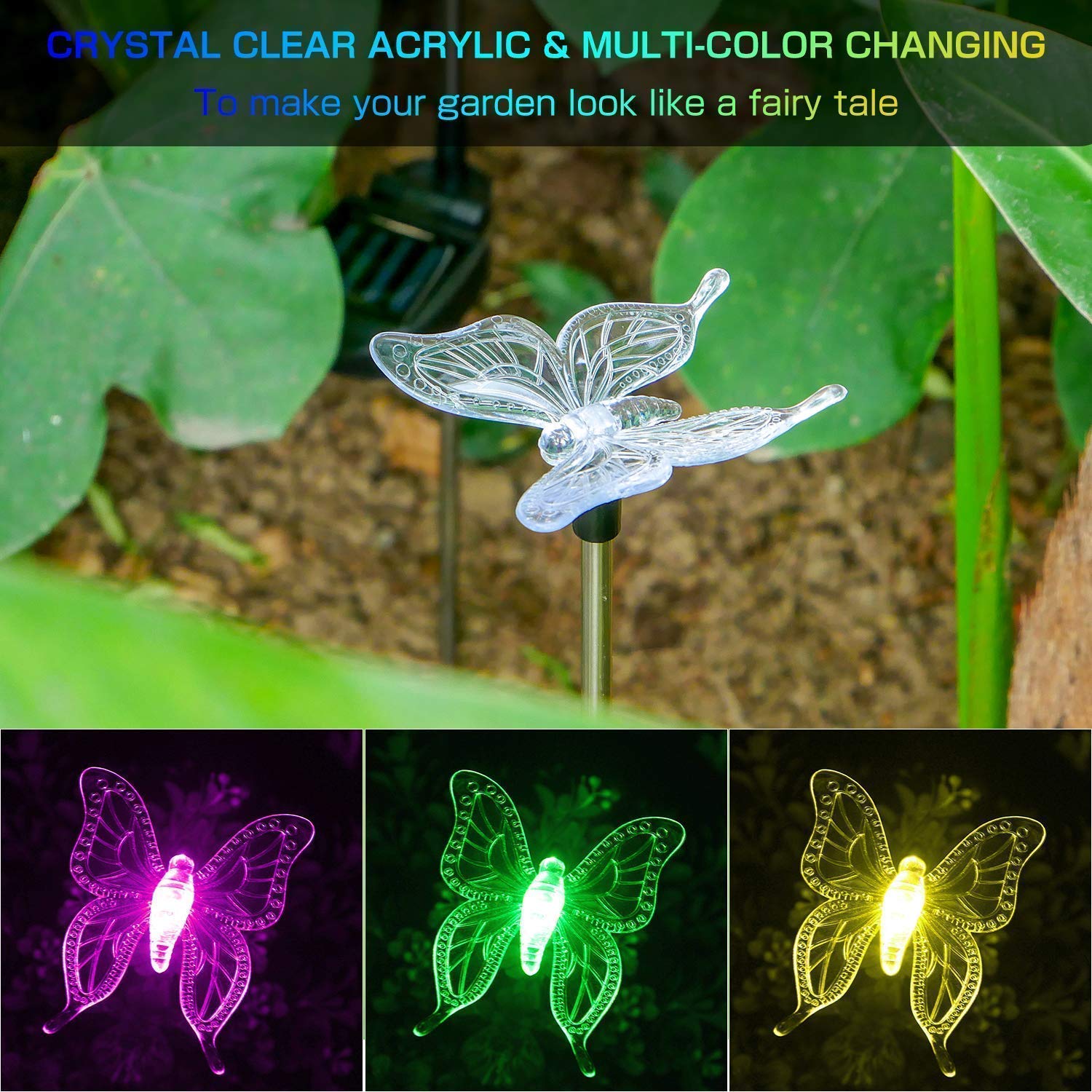 OxyLED 6 Pack + 3 Pack Solar Garden Lights Outdoor Waterproof - Solar Powered LED Landscape Lighting for Pathway, Yard, Patio, Garden Decor