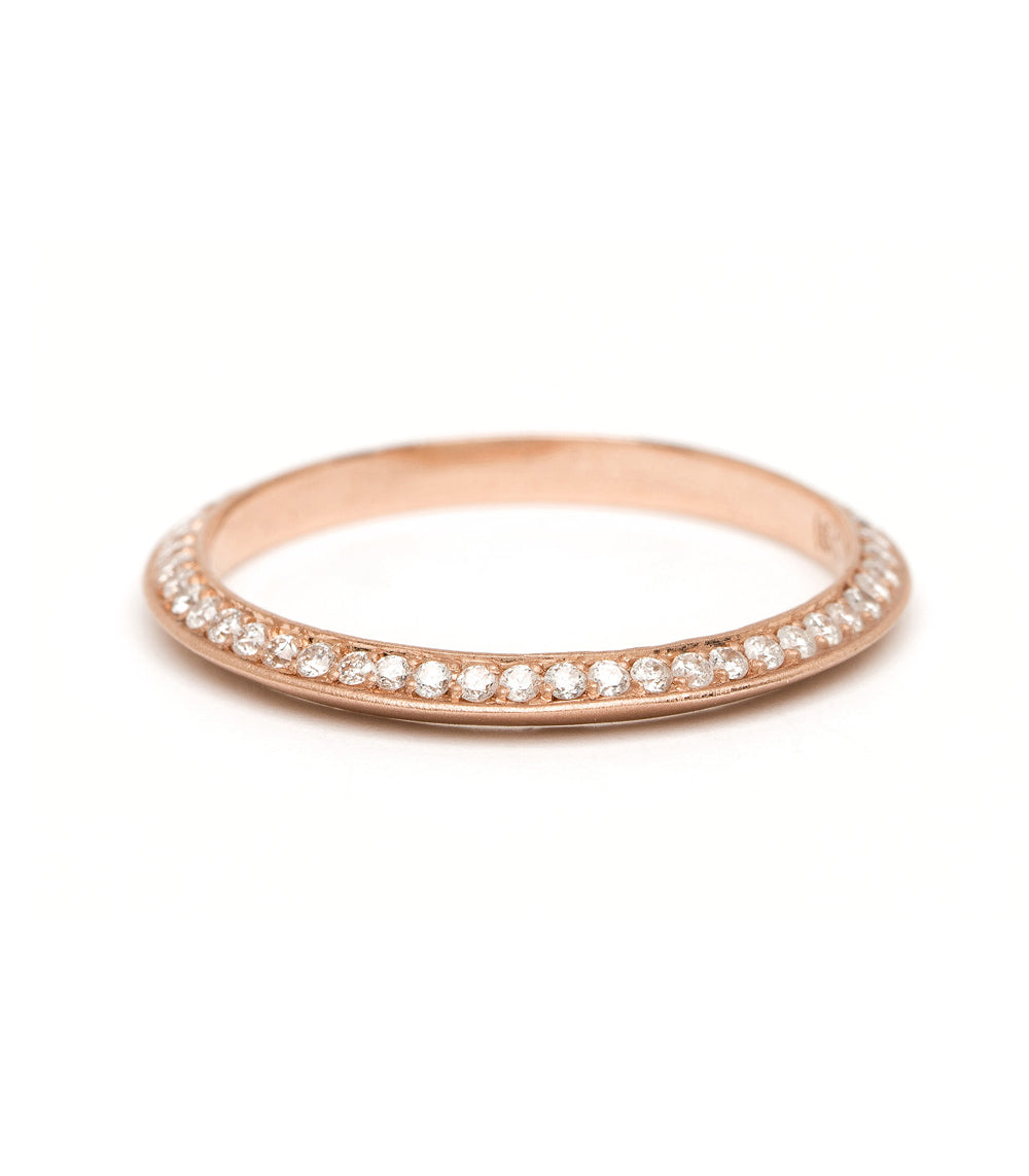 Diamond Knife Edge Band - Elegant & Durable Wedding Ring for Women | Perfect for Engagement, Anniversary & Special Occasions