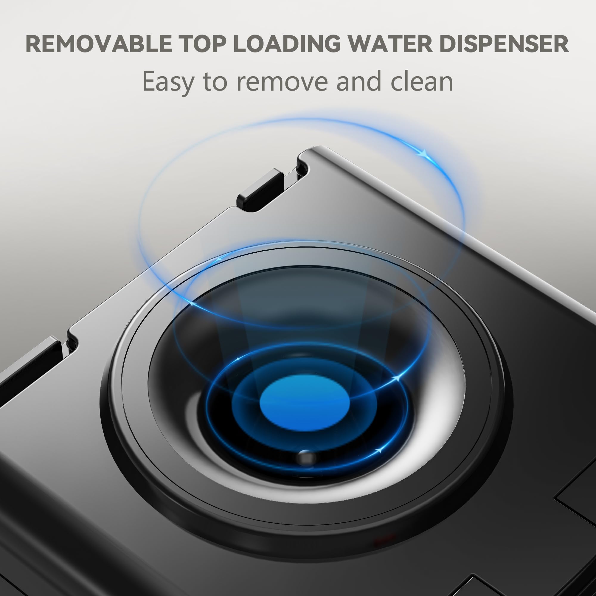 Euhomy Top Loading Hot & Cold Water Dispenser for 3/5 Gallon Bottles with Child Safety Lock - Energy Efficient Home & Office Water Cooler for Drinking, Coffee & Tea Making