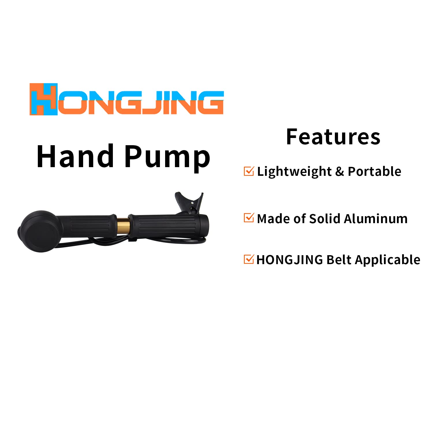 HONGJING Hand Air Pump for Inflatable Decompression Back Belt - Portable Inflator for Posture Support & Pain Relief at Home, Office or Travel