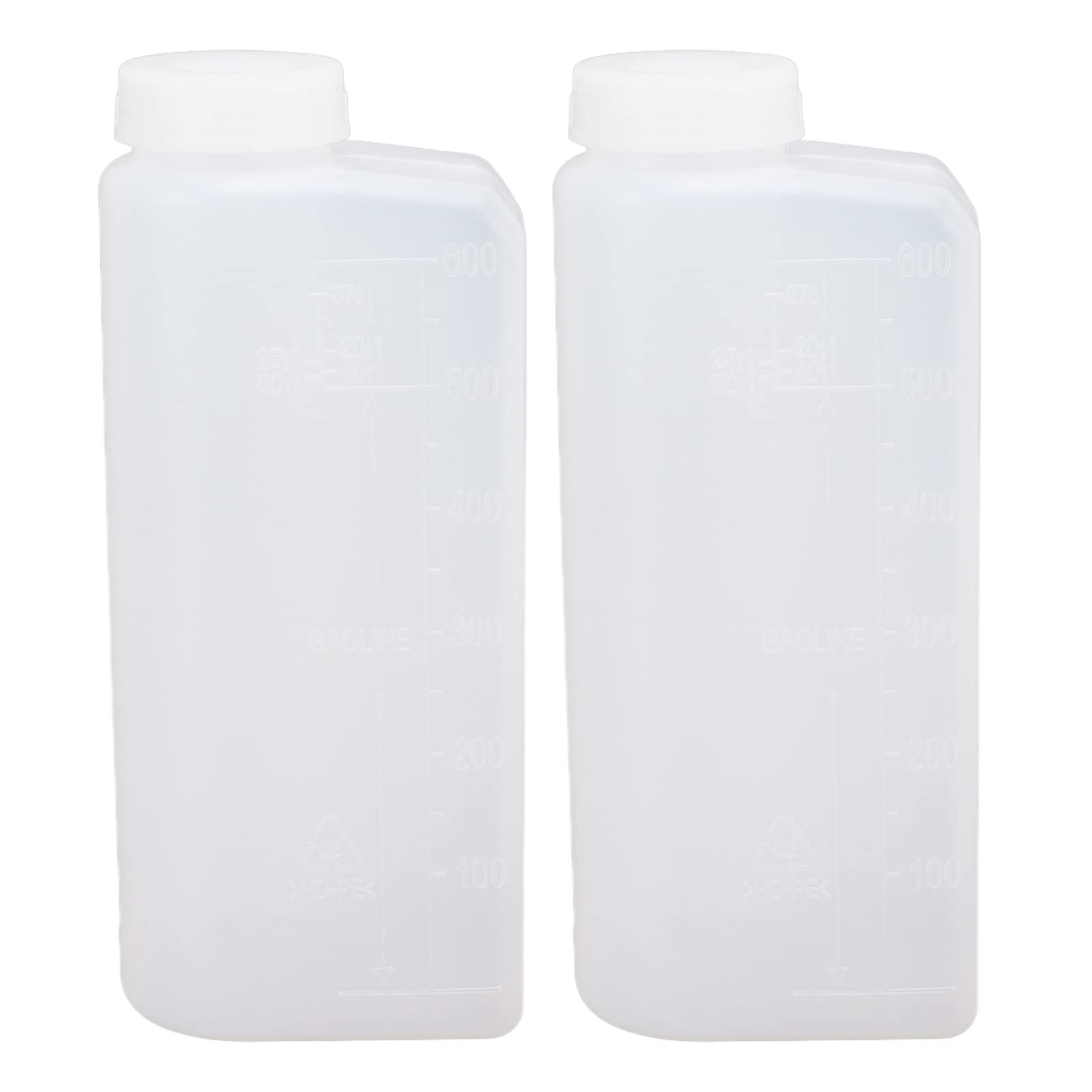 Hztyyier 2PCS 600ML 2-Stroke Engine Oil - Premium Fuel Mix Bottle for Chainsaw, Lawn Mower & Garden Tools | Ideal for Outdoor Power Equipment Maintenance & Small Engine Care