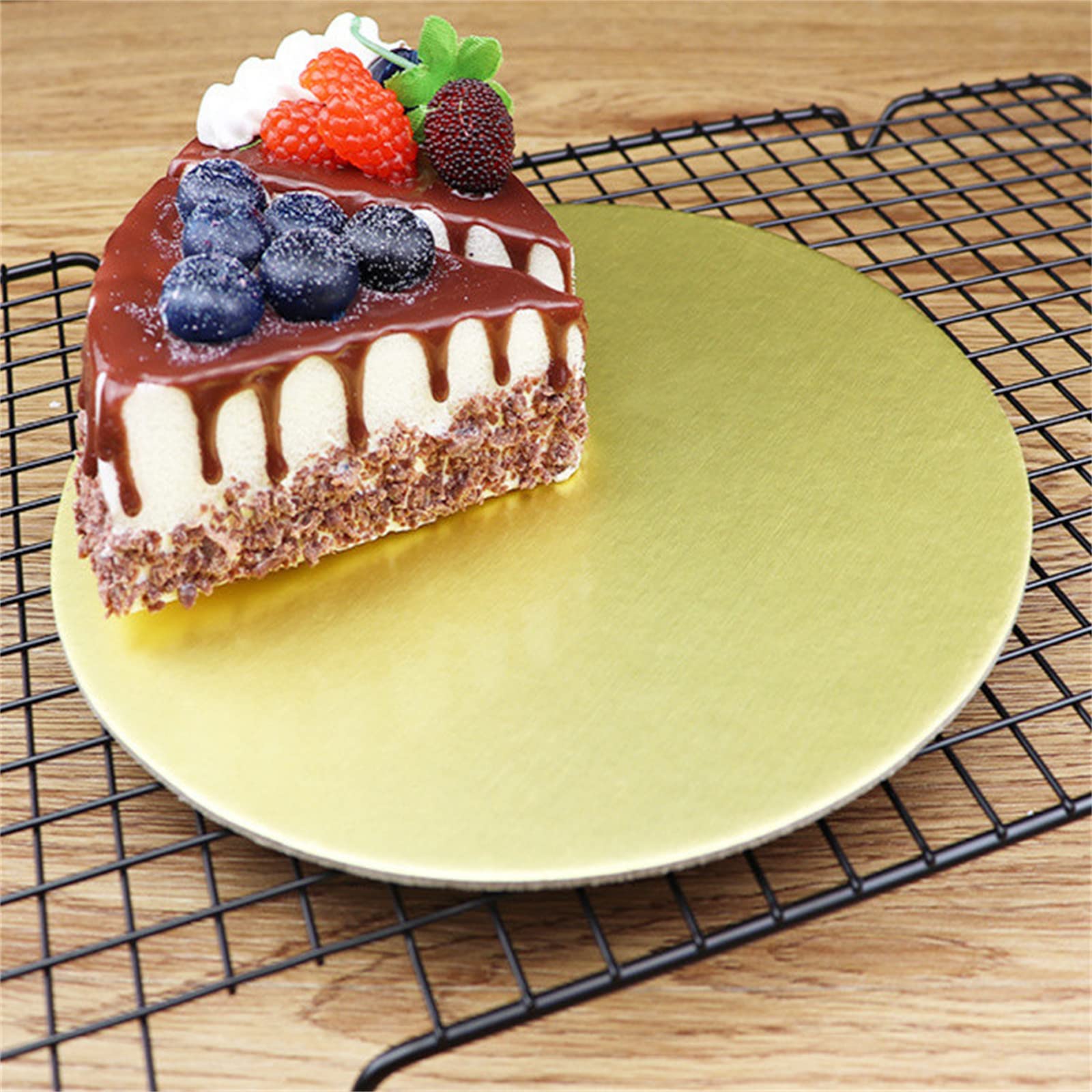 3-Pack 12 Inch Gold Round Cake Boards - Sturdy Cake Circle Base for Baking, Desserts, Bread & Snack Display - Perfect for Birthday Cakes, Wedding Desserts & Party Treats