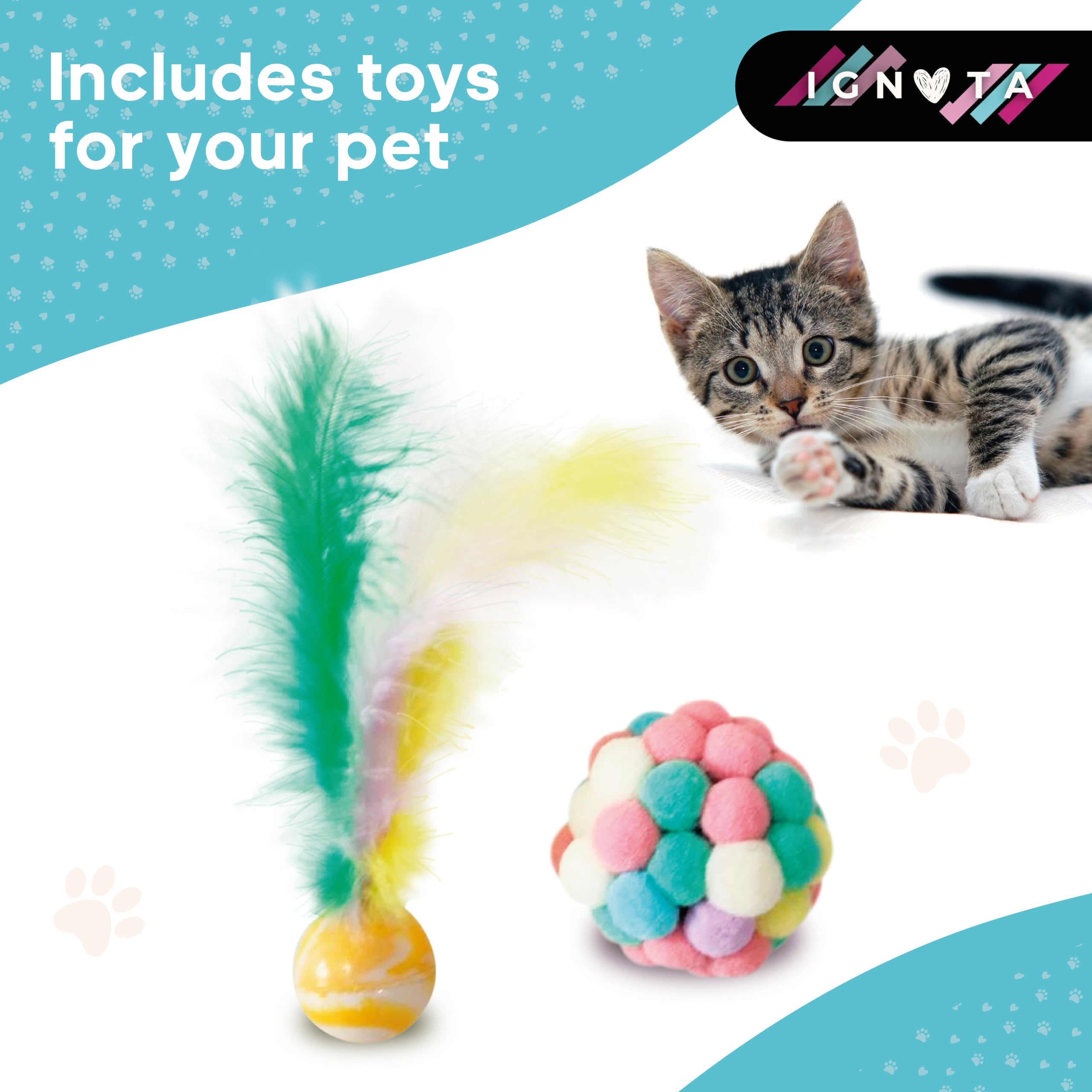 XL Cat Tunnel Bed for Indoor Cats - Donut Cat Cave for Play & Sleep