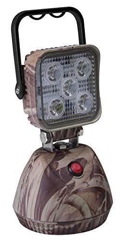 Premium Gladiator Ecco LED Work Light - 5 Bright LEDs, Rechargeable Battery, Wall Charger Included (Camo Square Design) - Replacement for EW2461CA-NA/EW2461CR-NA - Perfect for Garage, Workshop, Construction Sites & Emergency Lighting