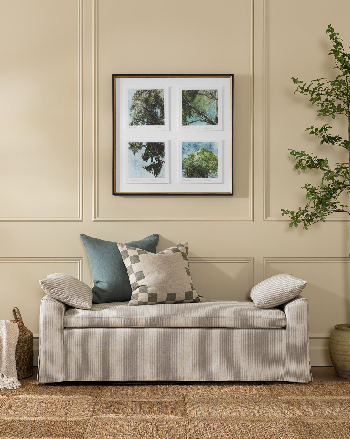 Scaletta Bench - Modern Wooden Entryway Bench with Storage | Perfect for Hallway, Living Room & Bedroom Organization