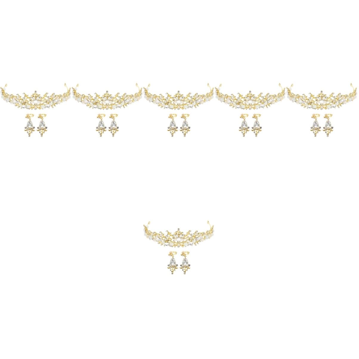 2 Sets Rhinestone Bridal Crowns for Women & Girls - Sparkling Crystal Wedding Tiaras, Alloy Bride Headpieces for Weddings, Halloween & Special Occasions - Elegant Headdress for Brides, Prom & Costume Parties