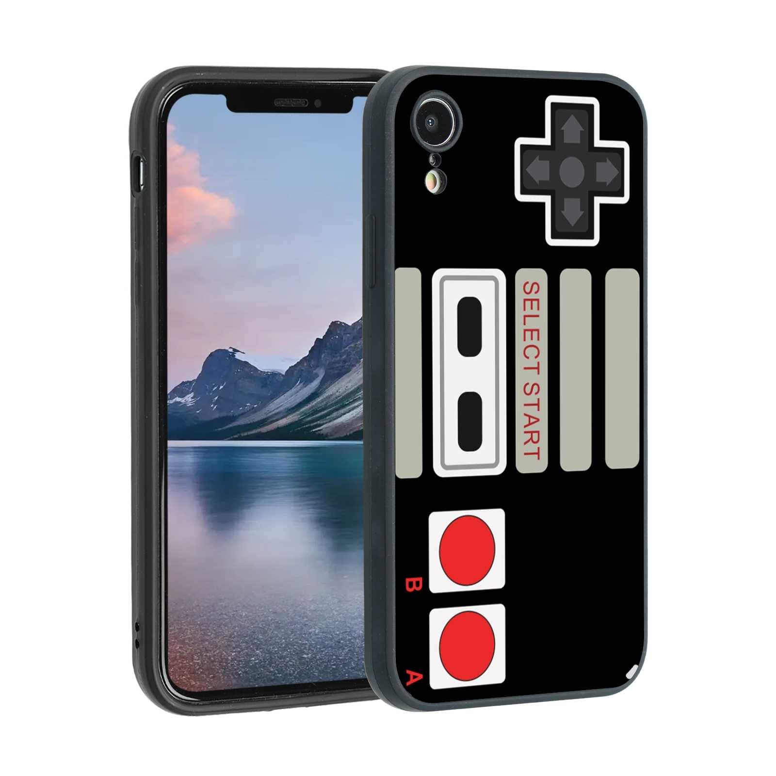 Retro Arcade Gameboy Design Wireless Charging Compatible iPhone XR Case - Soft Silicone Protective Cover for Boys & Men | Perfect for Gaming Enthusiasts & Vintage Style Lovers
