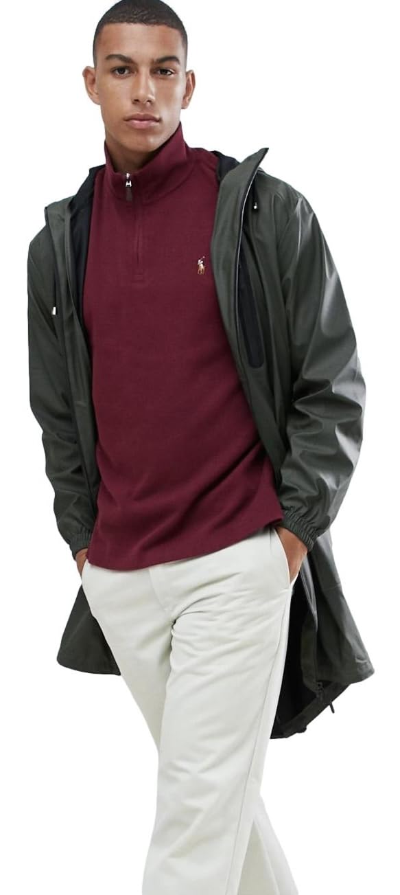 Ralph Lauren Men's Long Sleeve Fleece Quarter Zip Pullover Sweatshirt - Comfortable Casual Wear for Work, Travel & Outdoor Activities