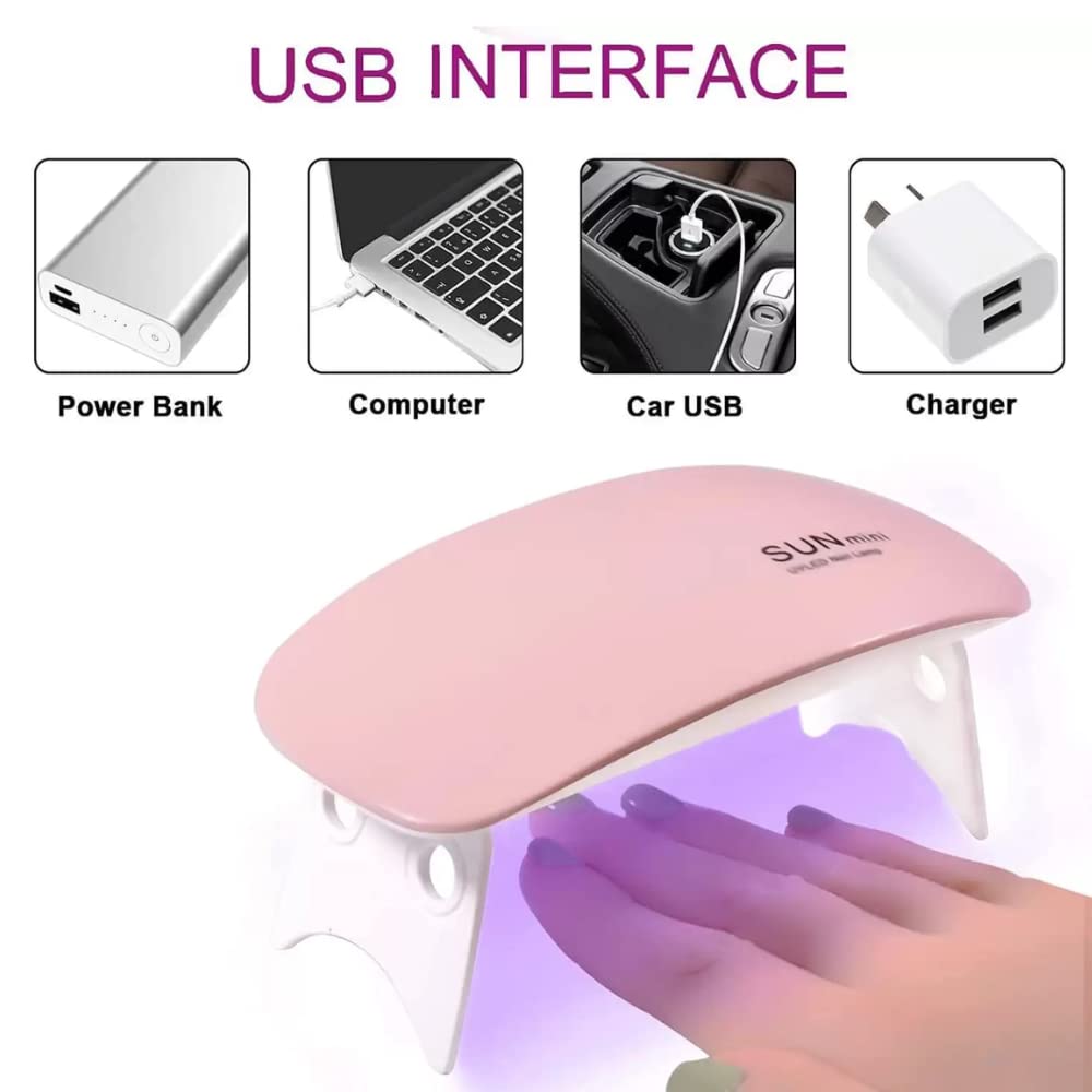 Professional Poly Nail Extension Gel Kit - UV Builder Gel for Nail Art with 1 Polygel Tube, 100 Clear Nails, Buffer, Dual Spatulas, Nail Brush & Clips + Mini UV Lamp (White) | Perfect for Salon, Home Manicures & DIY Nail Extensions