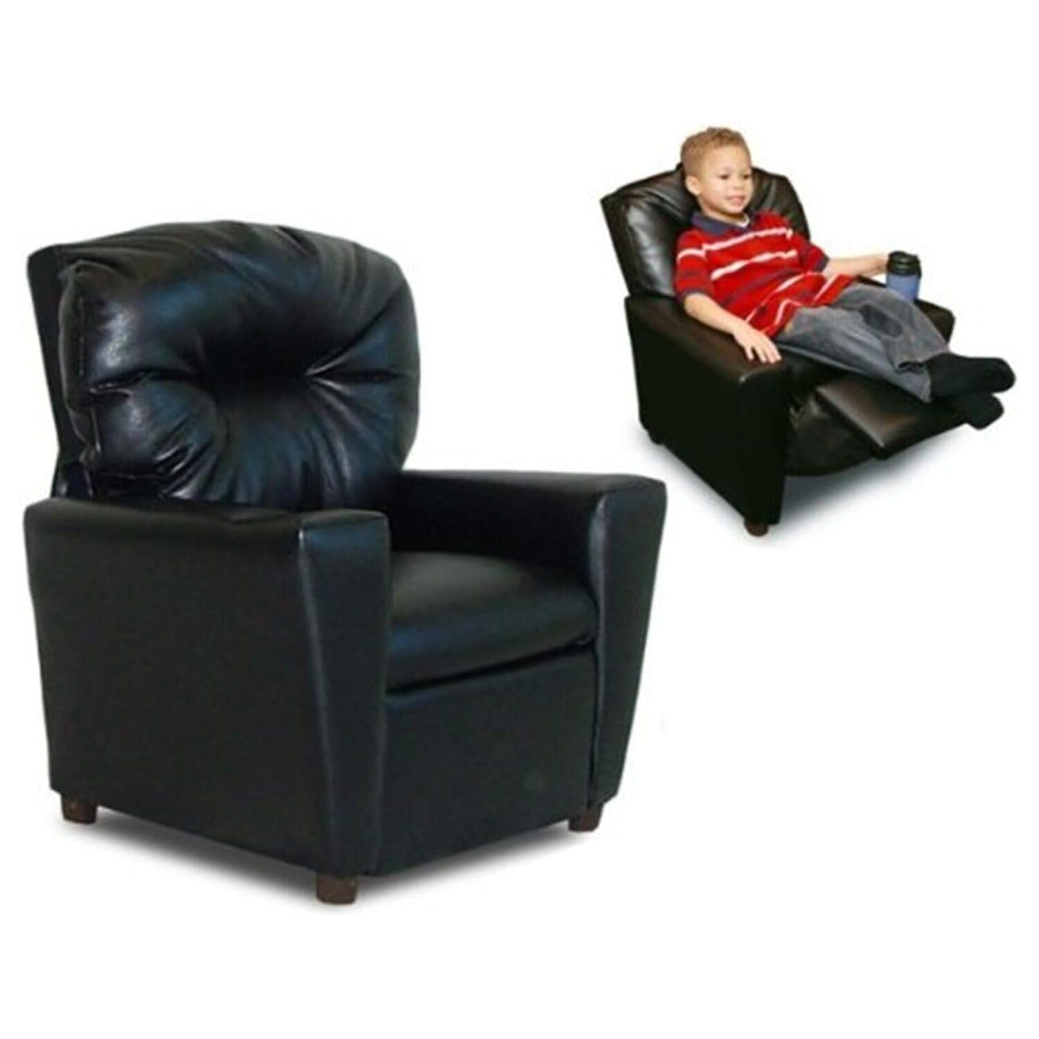 Premium Black Leather-Like Cup Holder Recliner for Sofa & Chair - Perfect for Living Room, Office, and Car Use