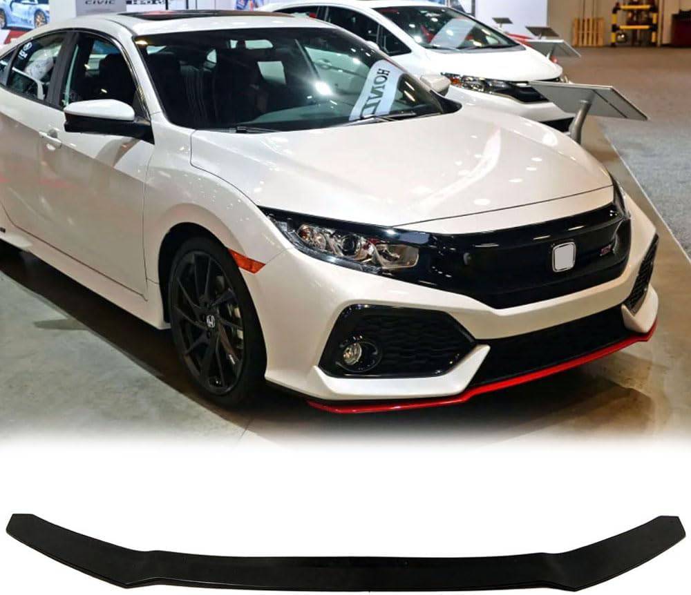 HFP Style Front Bumper Lip Kit for 2017-2021 Honda Civic Si & Hatchback - Durable PU Material - Enhance Your Car's Sporty Look for Street Racing & Car Shows