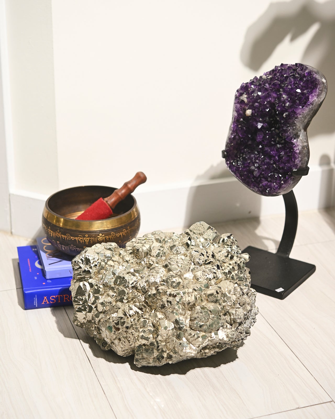 44lb Natural Pyrite Cluster - Large Raw Pyrite Specimen for Mineral Collectors & Home Decor | Perfect for Display, Healing Crystals & Feng Shui Decorations