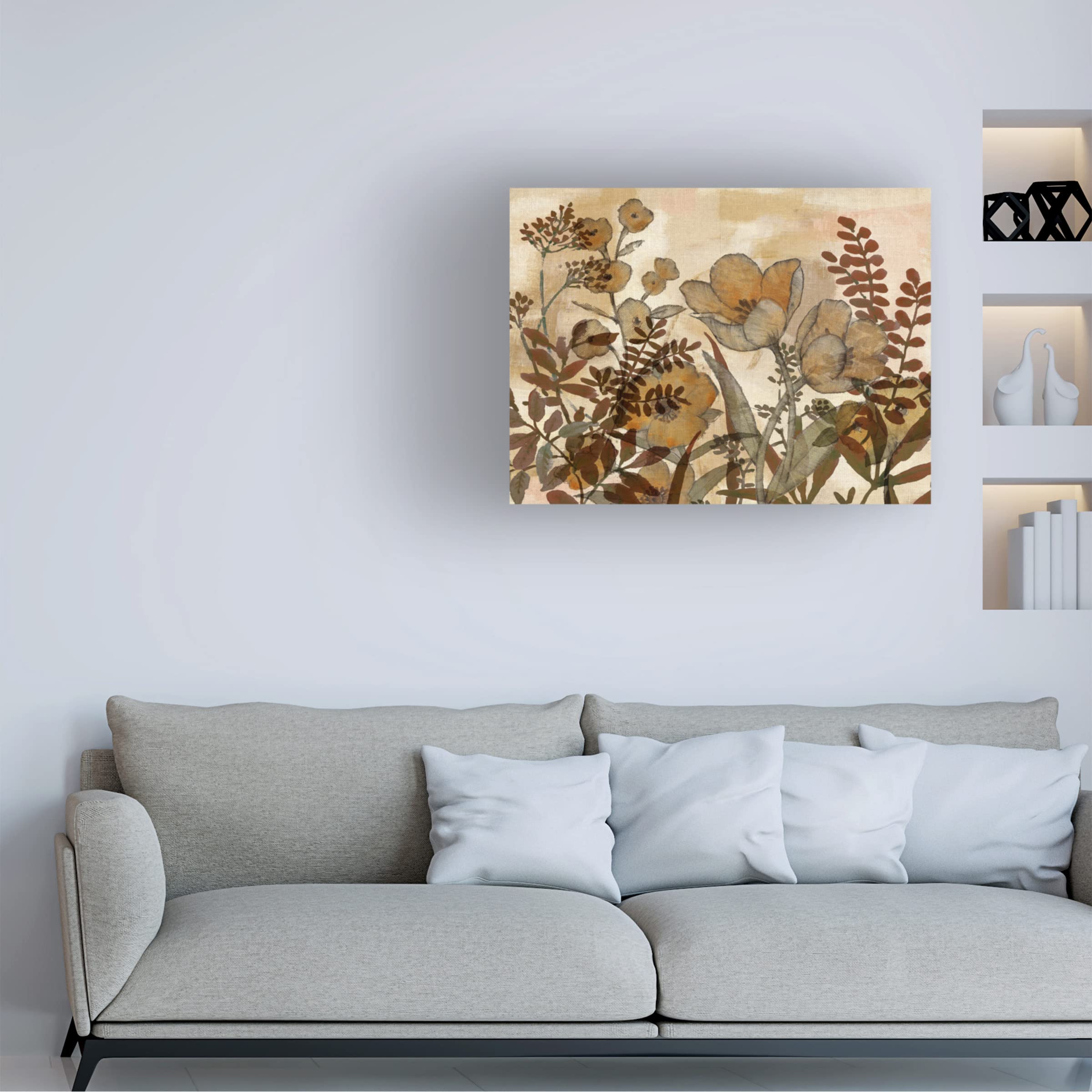 Trademark Fine Art 'Sienna Arrangement IV' Canvas Wall Art Print by Studio W - Modern Abstract Painting for Living Room, Bedroom & Office Decor