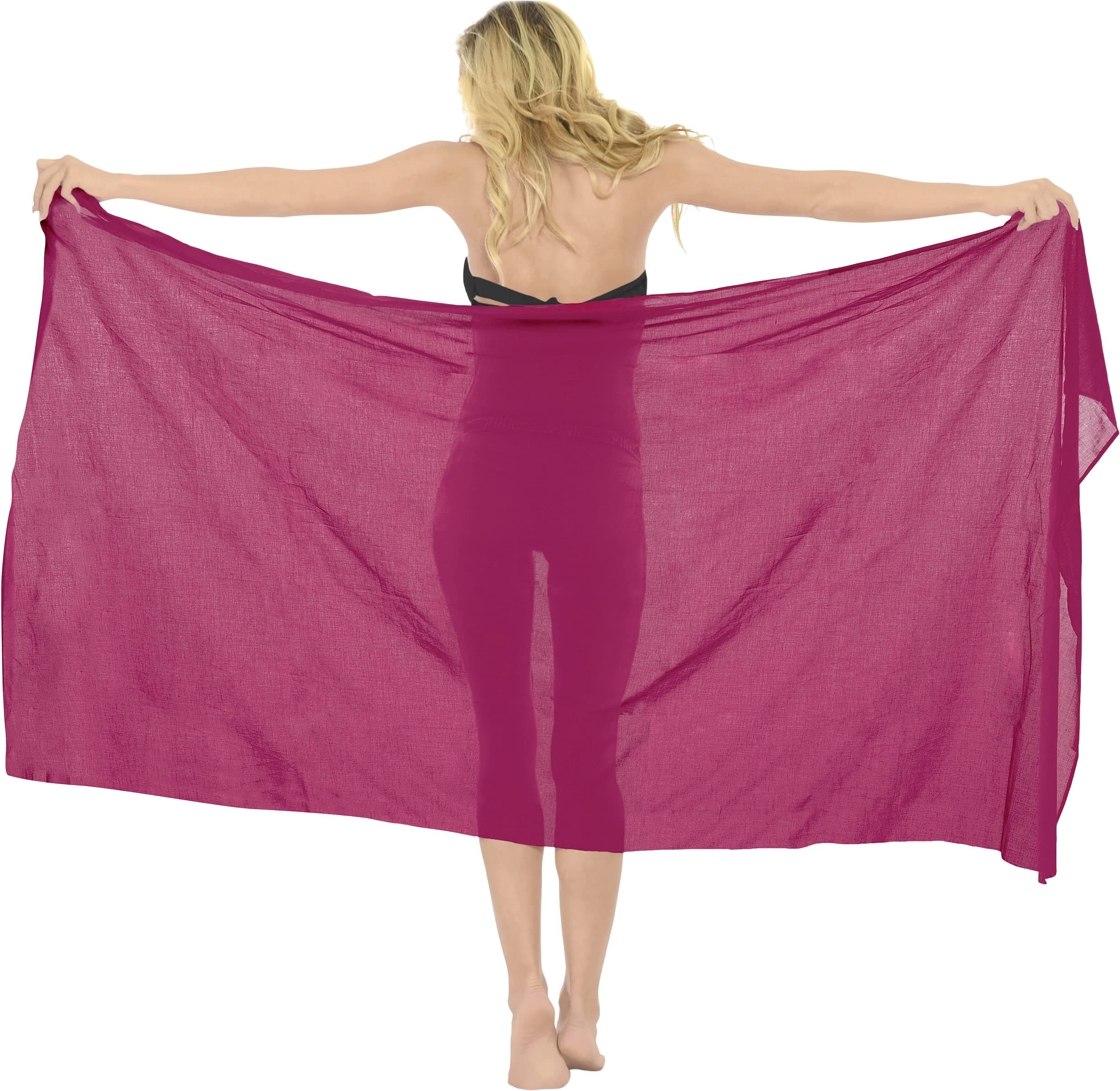 LA LEELA Women's Summer Beachwear - Flowy Sarong Wrap Cover Up for Bikini & Swimsuits | Perfect for Poolside, Beach Vacation & Resort Wear