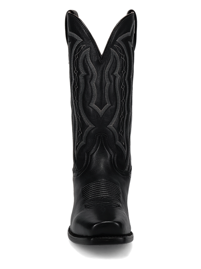 Dan Post DP3356 Men's Square Toe Western Boots - Black Leather Cowboy Boots for Riding, Country Dancing & Western Fashion