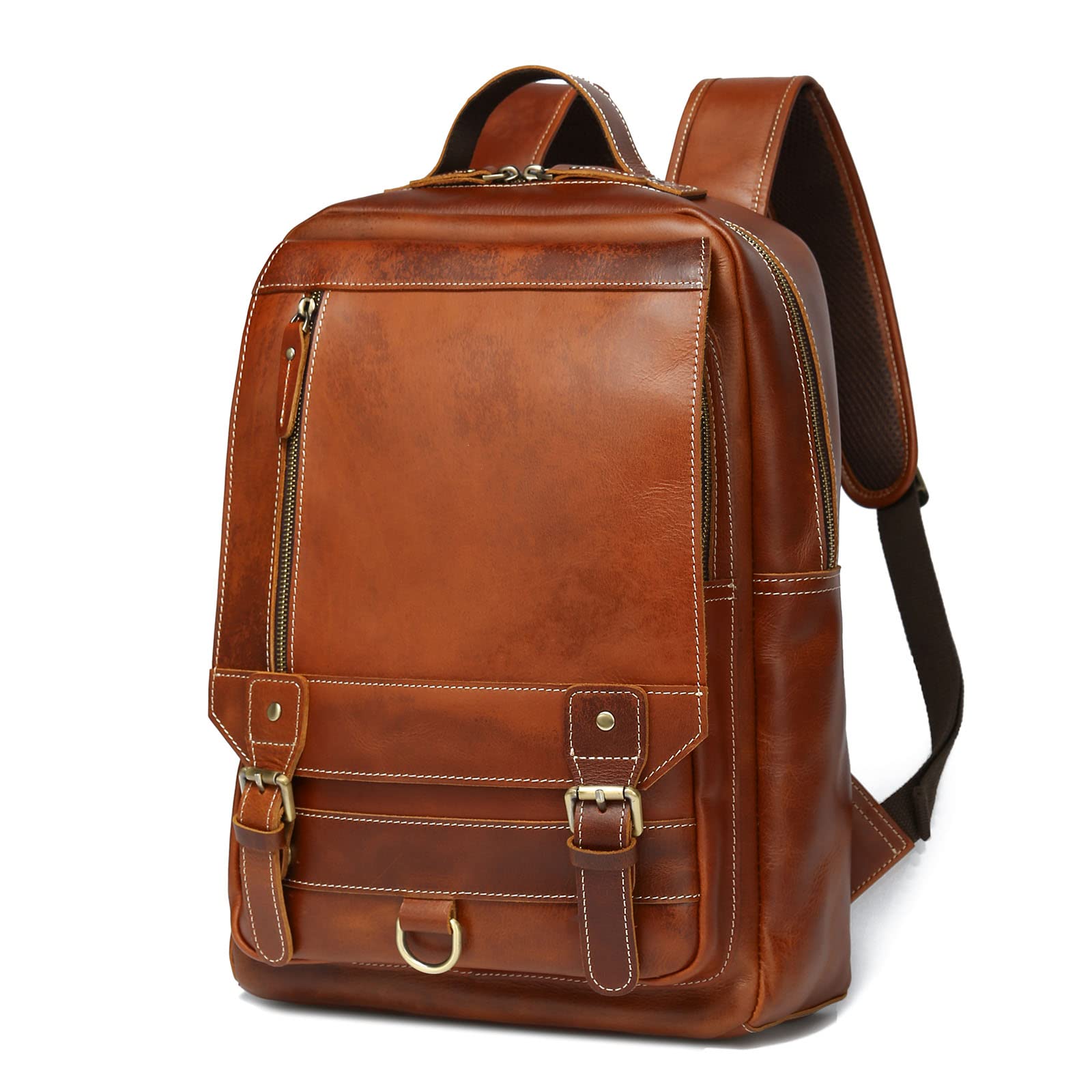 Vintage Genuine Leather Backpack for Men - 15