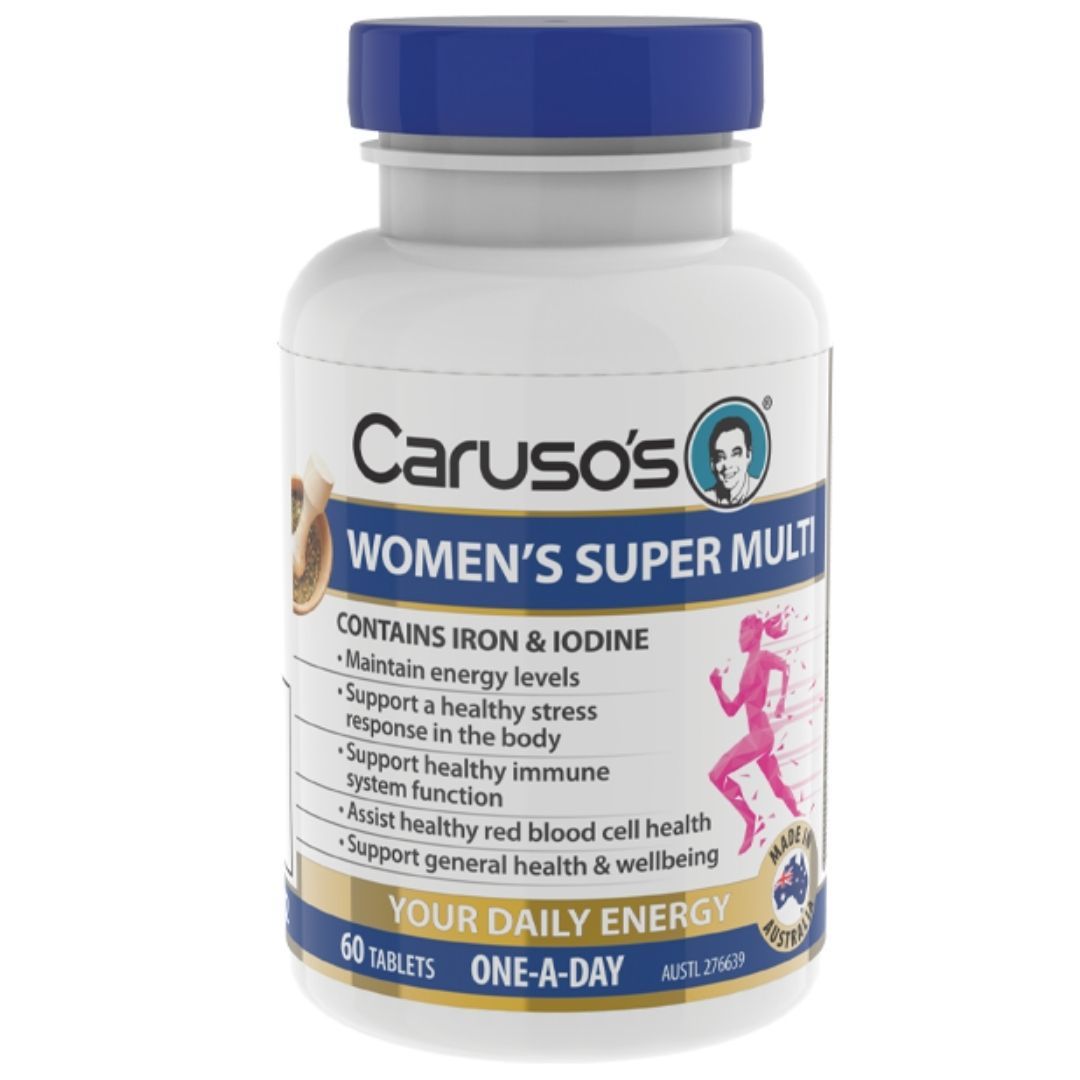 Caruso's Women's Super Multi Vitamin Supplement - Boost Energy & Immunity for Active Lifestyles | Daily Wellness Support for Women