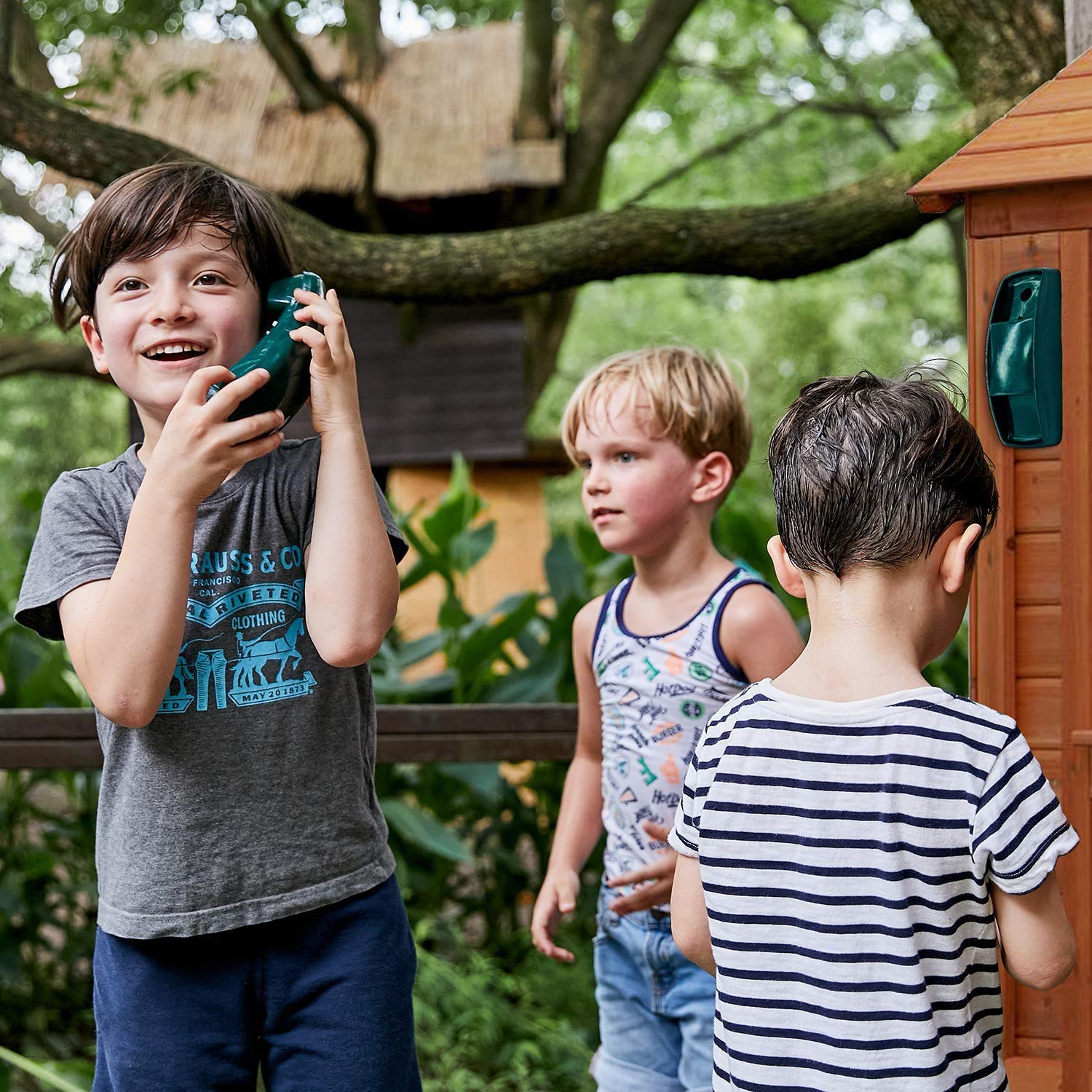 **Kids Pretend Play Phone - Educational Toy Telephone for Toddlers & Children - Interactive Learning Cell Phone for Role Play - Durable Plastic Swing Set Accessory (Green) - Perfect for Playhouse, Daycare & Indoor/Outdoor Fun**