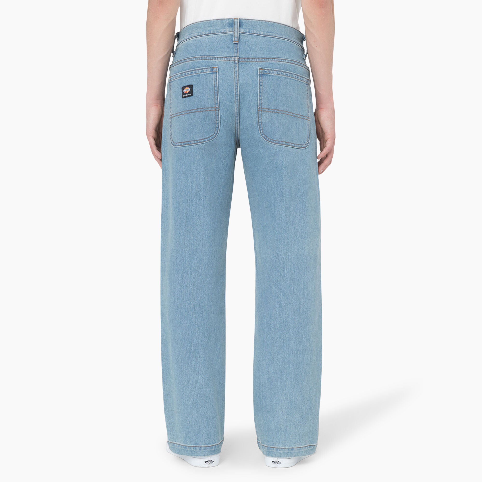 Dickies Skateboarding Wingville Loose Fit Denim Pants for Men - Light Wash Blue Jeans - Comfortable & Durable Skateboarder Pants for Casual Wear & Street Style