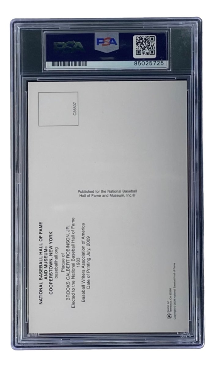Brooks Robinson Autographed 4x6 Baltimore Orioles Hall of Fame Plaque Card with PSA/DNA Certification 85025725 - Perfect for Baseball Memorabilia Collectors and Sports Fans Display