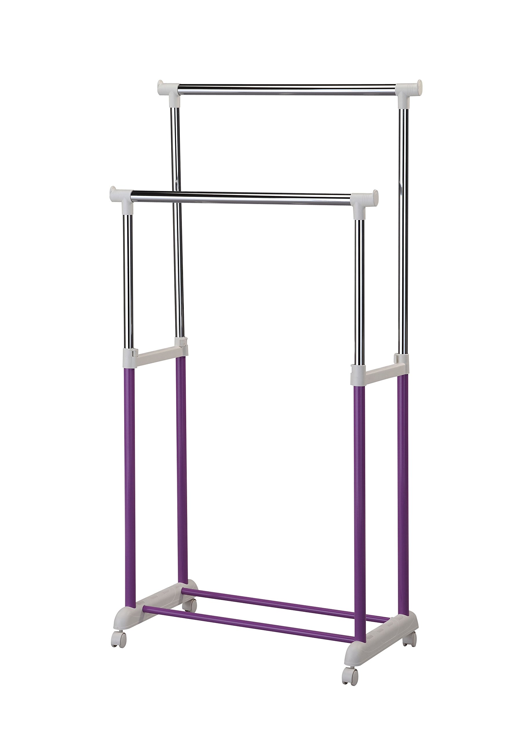 Acme Lera Heavy Duty Purple Metal Clothes Rack - Freestanding Garment Organizer for Bedroom, Closet & Laundry Room Storage