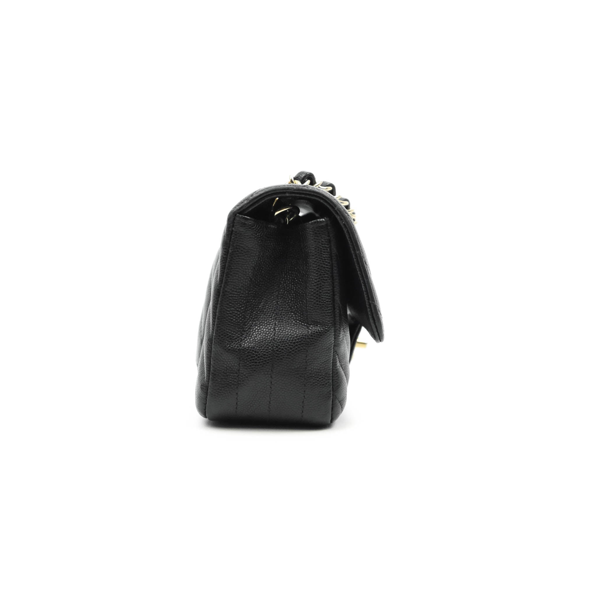 Chanel Chevron Mini Rectangular Flap Bag in Black Caviar Leather with Gold Hardware - Perfect for Evening Events & Luxury Fashion Accessories