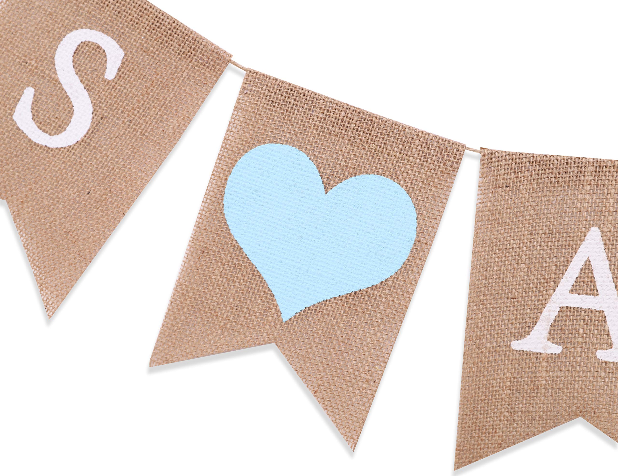 It's a Boy Burlap Banner - Baby Shower Decorations, Gender Reveal & Birthday Party Supplies for Boys - Perfect for Nursery, Photo Backdrops & Celebrations
