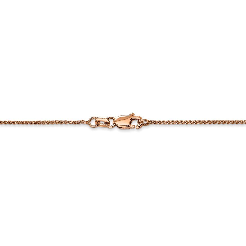 Roy Rose Jewelry 14K Yellow Gold & Rose Gold 1mm Diamond-Cut Spiga Chain Necklace - 20 Inch Length - Perfect for Valentine's Day Gifts, Anniversary Presents & Everyday Elegance
