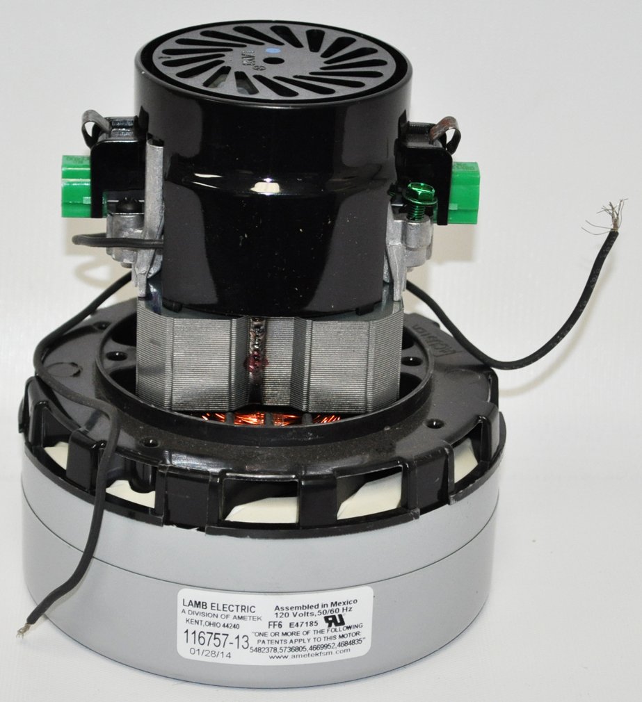 5.7 Inch 120V 2-Stage Peripheral Bypass Vacuum Motor 116757-13 by Ametek Lamb - Powerful Suction for Industrial Cleaning & HVAC Systems