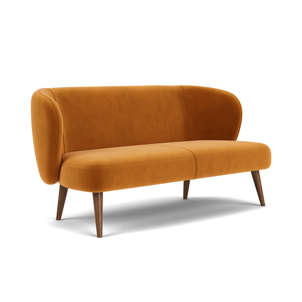 Kathleen Velvet 2 Seater Sofa - Luxurious Modern Loveseat for Living Room, Small Space & Apartment | Soft Fabric Couch with Sturdy Frame | Perfect for Lounge, TV Room & Guest Seating
