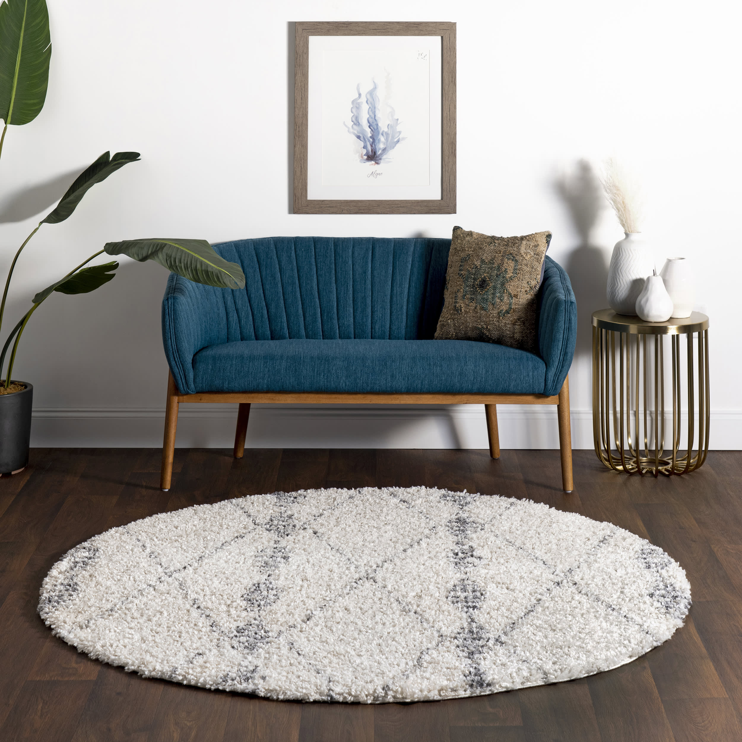 Luxury Diamond Band Tassel Area Rug - Soft Beige Bohemian Decor for Living Room, Bedroom & Nursery | Home Decor & Floor Covering
