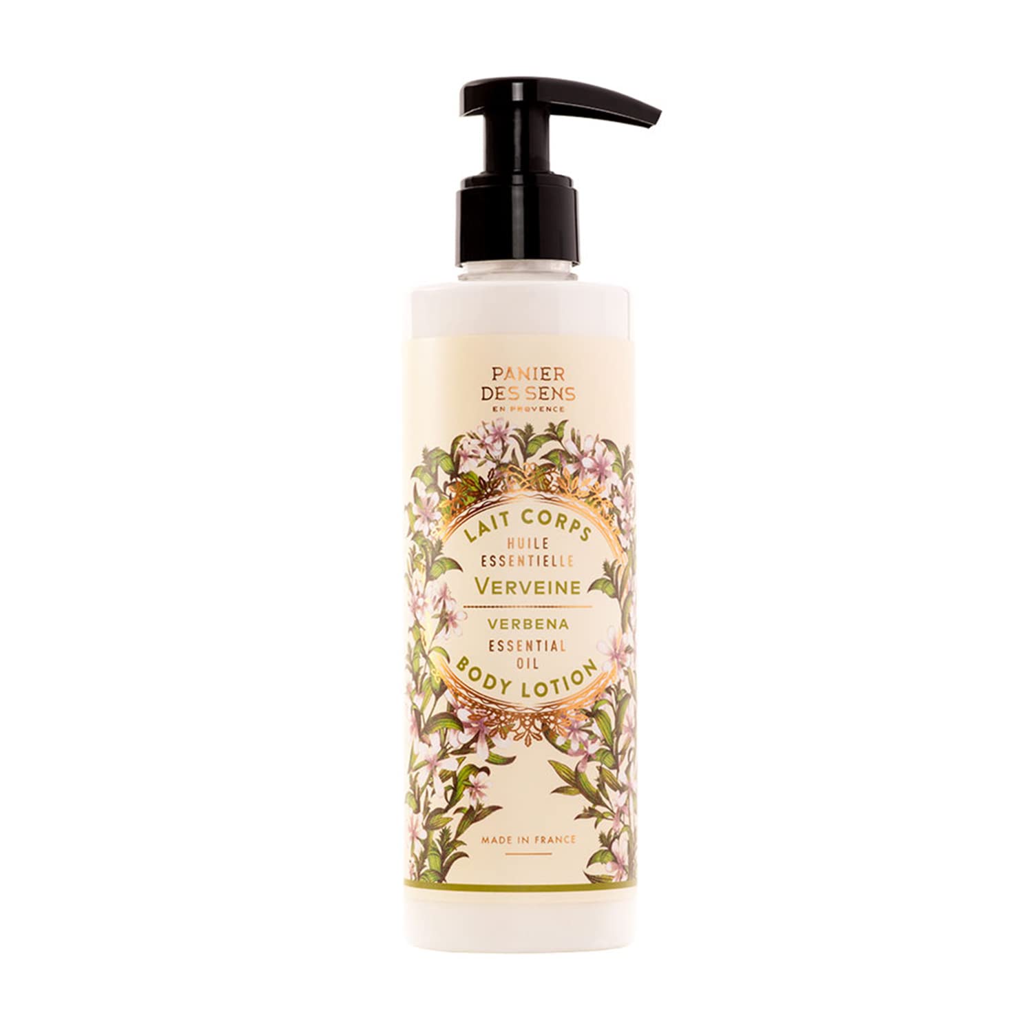 Panier des Sens Verbena Body Lotion for Dry Skin - Hydrating & Nourishing Body Cream with Shea Butter & Olive Oil - 97% Natural Ingredients Moisturizer for Women - 8.45 Fl Oz - Perfect for Daily Hydration & Post-Shower Skin Care