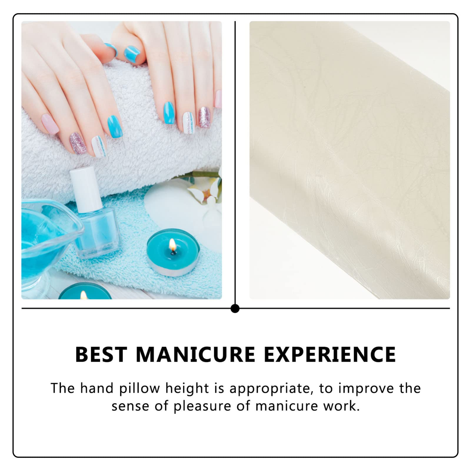 Lurrose PU Wrist Rest Cushion for Nail Art & Manicure - Ergonomic Hand Support Pillow for Nail Salon & Home Use - White Desk Accessory (1pc) | Perfect for Nail Technicians, Office Workers & DIY Enthusiasts