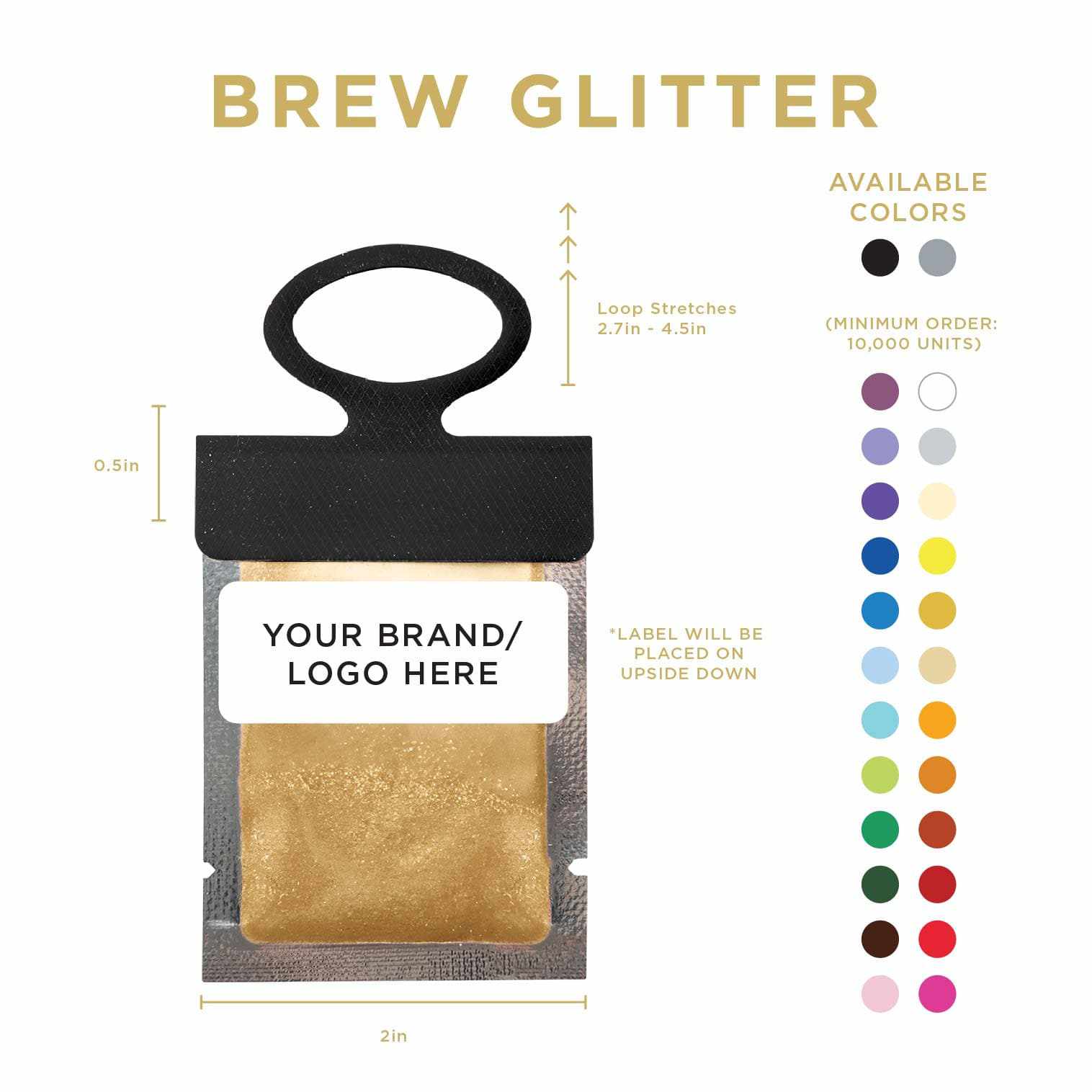 Premium Copper Brew Glitter® Necker Scarf - Private Label Fashion Accessory for Women & Men - Perfect for Parties, Weddings, and Festive Occasions