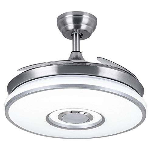 RuiWing 42 Inch Smart Ceiling Fan with LED Light and Remote Control - Retractable Bluetooth Ceiling Fan, 3 Speed Settings & 3 Light Modes, Perfect for Bedroom, Living Room, and Indoor Spaces - Energy Efficient Cooling & Ambient Lighting Solution