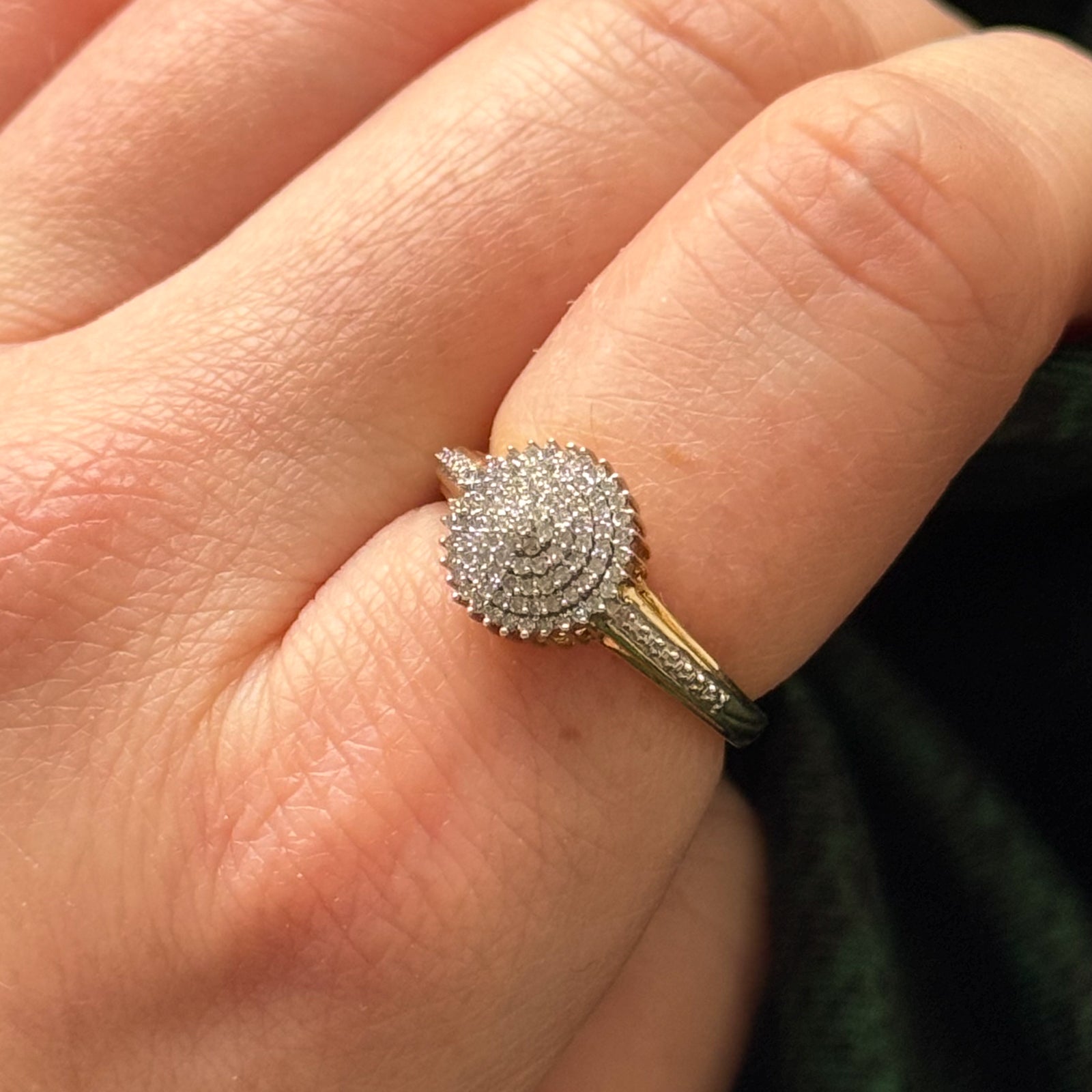0.20ctw Diamond Cluster Ring - Size 7 | Elegant Wedding Band, Anniversary Gift & Everyday Jewelry for Women