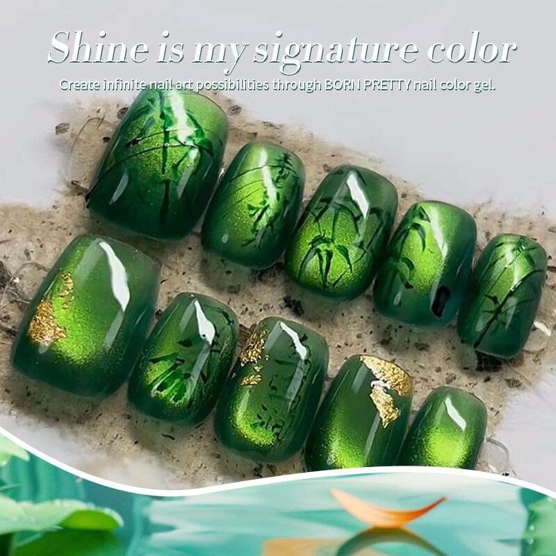 Green Cat Magnetic Gel Polish MY39 Basil - 10ml Long-Lasting Nail Polish for Salon & Home Manicures - Perfect for Nail Art & DIY Nail Designs