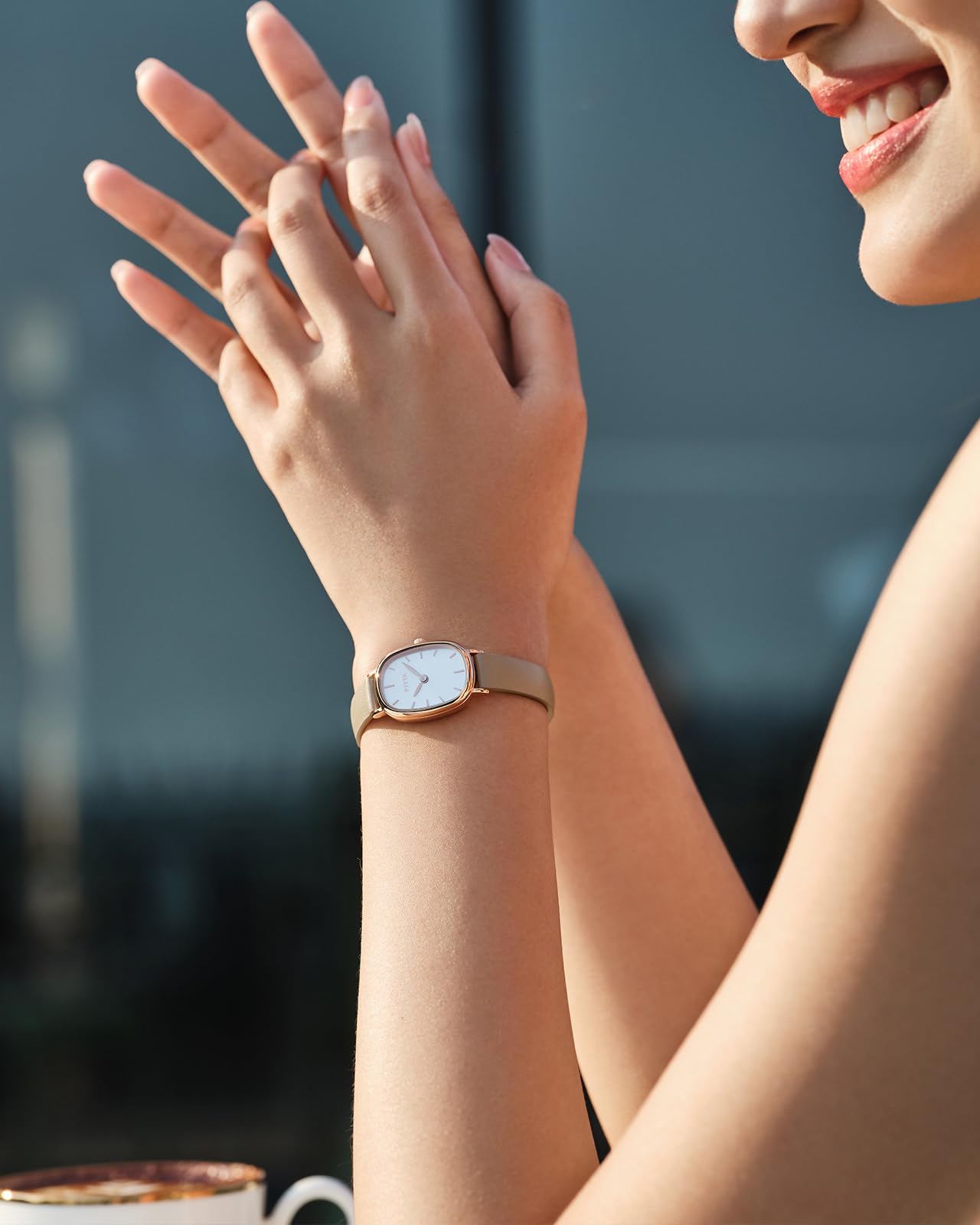 Elegant Cocoa Series Women's Classic Watch - 2-Hand Quartz Movement, 21mm Oval Case, 3ATM Water Resistance - Perfect Gift for Women, Mothers, Wives & Loved Ones | Ideal for Office, Date Night & Special Occasions