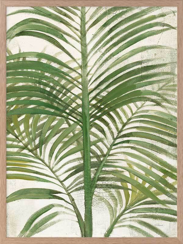Areca Palm II Framed Art Print - Tropical Plant Wall Decor for Living Room, Office & Bedroom - Ready to Hang Home Decor