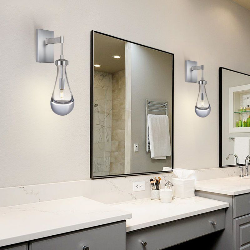 5 Inch Raindrop Series Wall Sconce - Modern LED Light Fixture for Bedroom, Living Room & Hallway Lighting