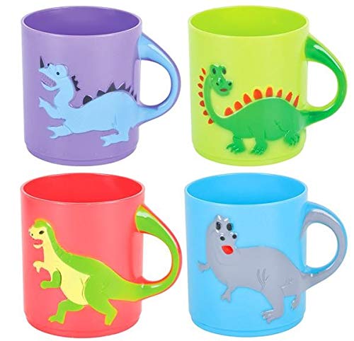 Dinosaur Coffee Mugs - Assorted Colors & Designs (Set of 12) - Perfect for Office Use, Gifts & Dinosaur Theme Parties