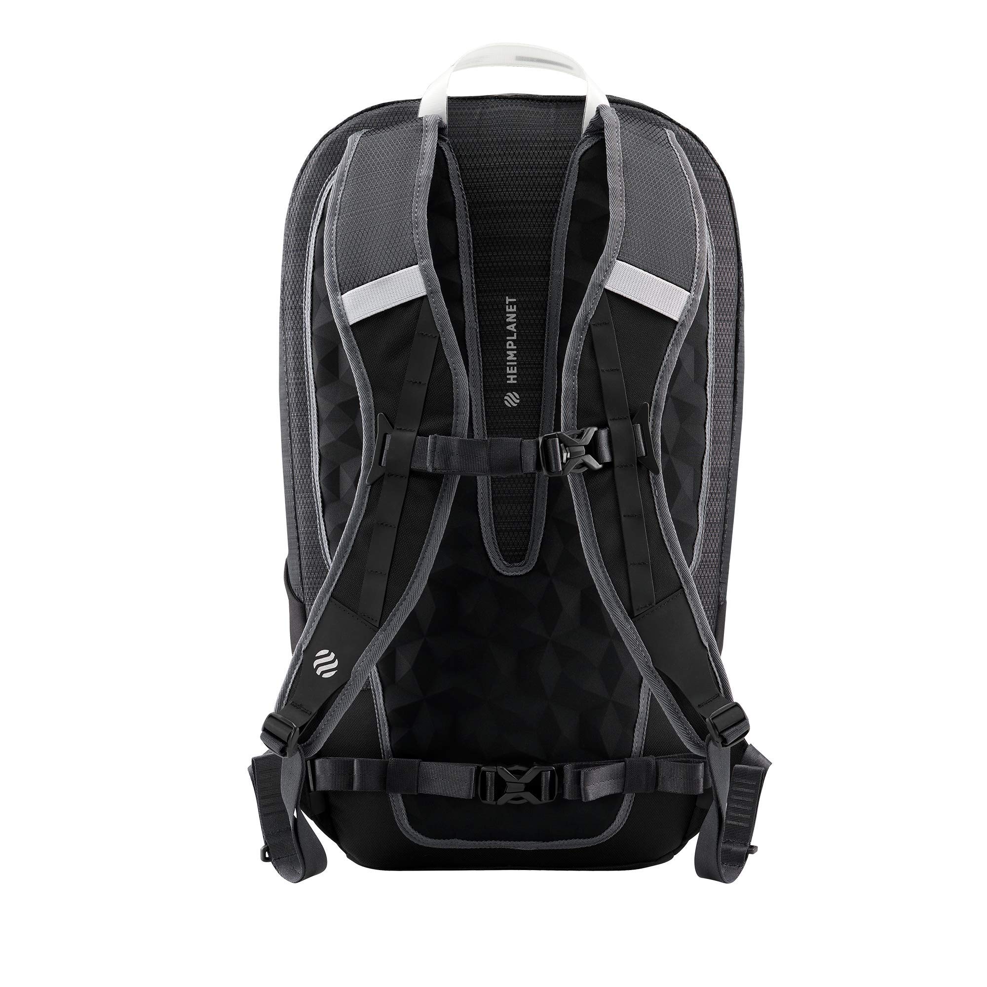 HEIMPLANET Original MOTION ARC 20L Backpack - Waterproof Hiking Backpack for Men & Women, Durable Travel Daypack with Laptop Compartment (Dark) - Perfect for Outdoor Adventures, Commuting & Daily Use