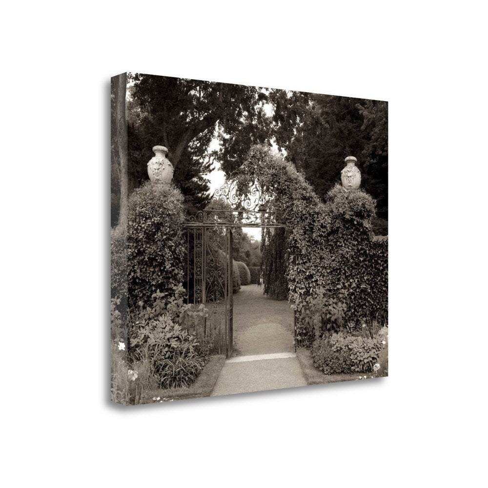Alan Blaustein 76 Garden Bench Giclee Print on Gallery Wrap Canvas - Perfect for Home Decor, Living Room Wall Art & Office Decoration